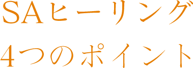 SAヒーリング3つのポイント
